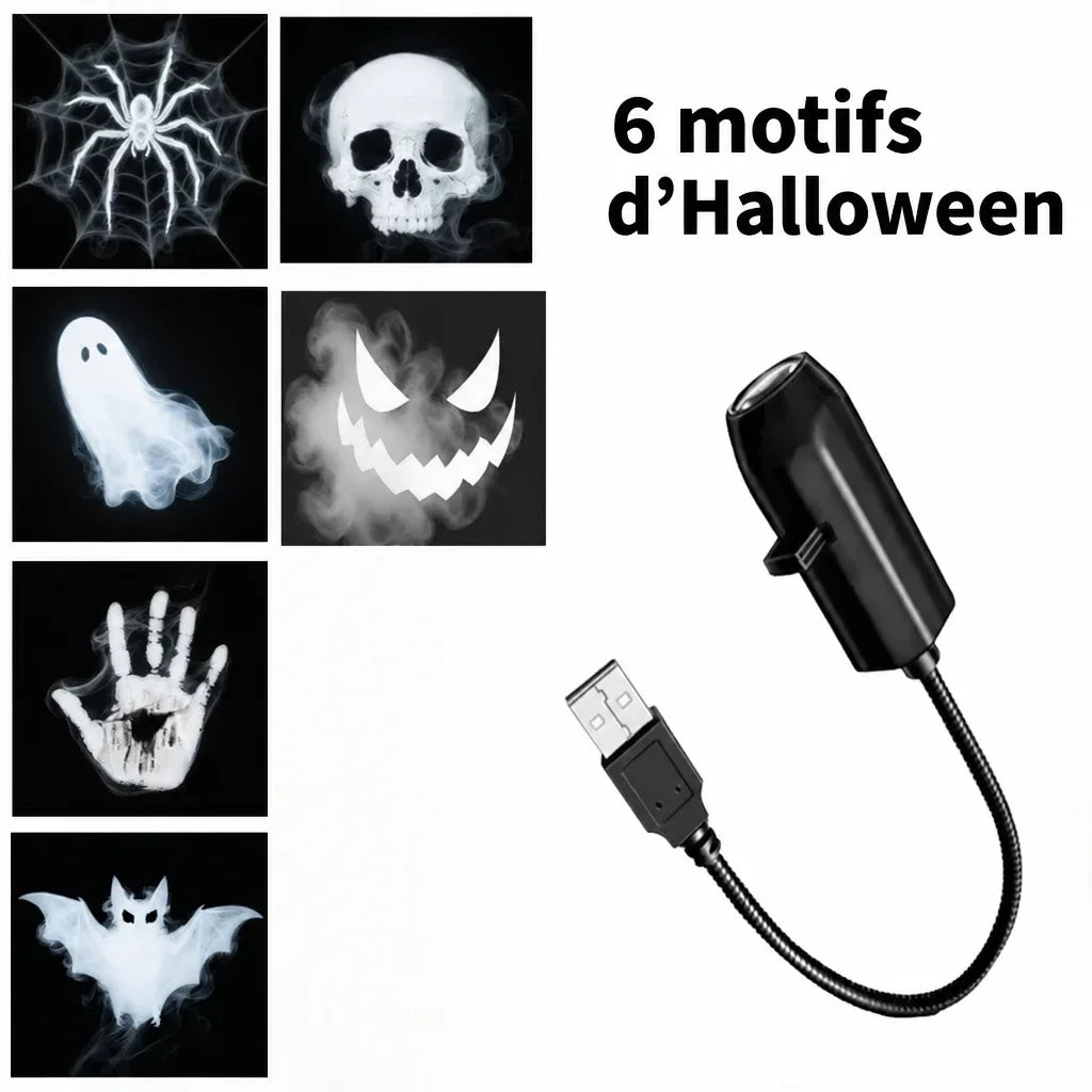 [Scale AI] mood_variant, HauntGlow — Halloween Projector Light, USB, Swappable Patterns