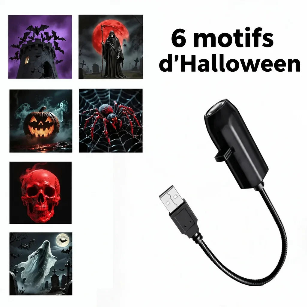 [Scale AI] mood_variant, HauntGlow — Halloween Projector Light, USB, Swappable Patterns
