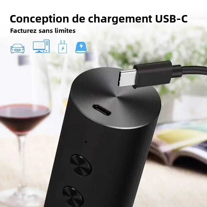 Tire-bouchon électrique rechargeable USB-C
