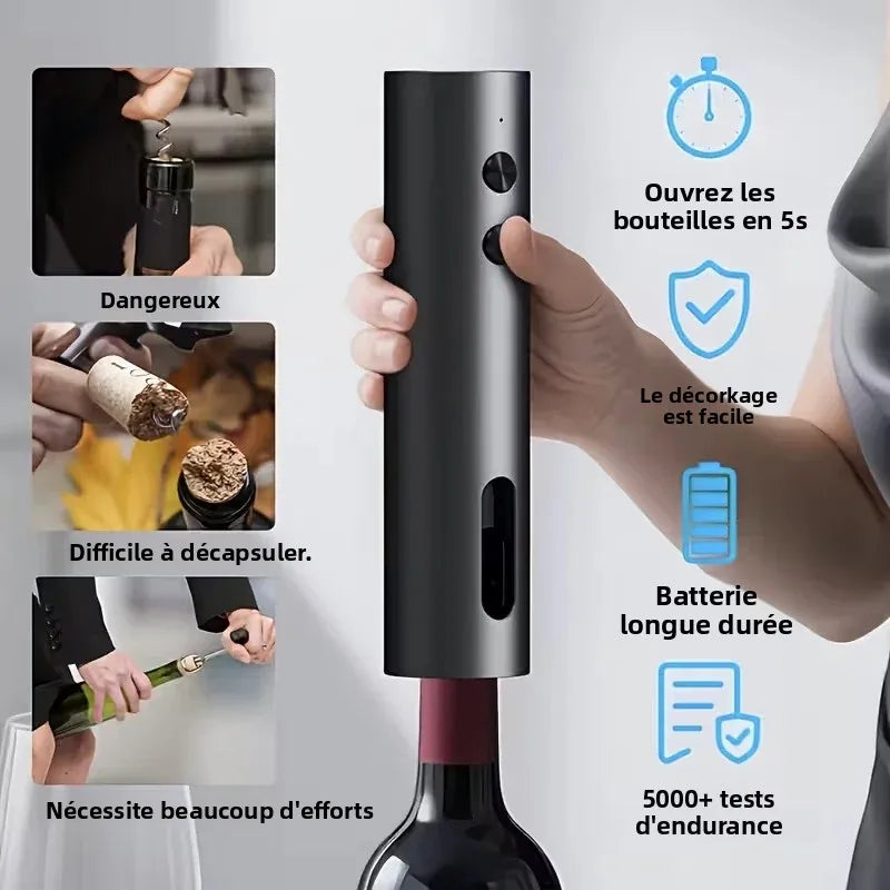 Tire-bouchon électrique rechargeable USB-C