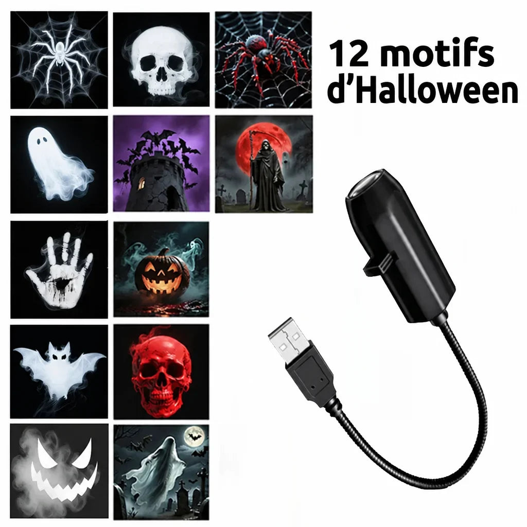 [Scale AI] mood_variant, HauntGlow — Halloween Projector Light, USB, Swappable Patterns