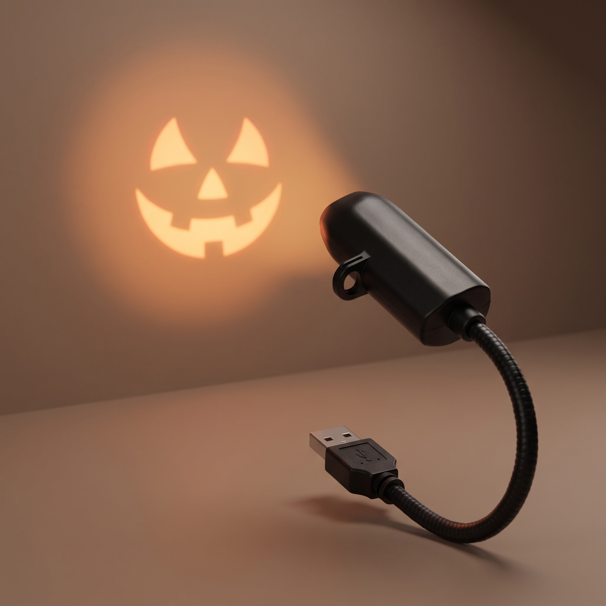 HauntGlow — Halloween Projector Light, USB, Swappable Patterns